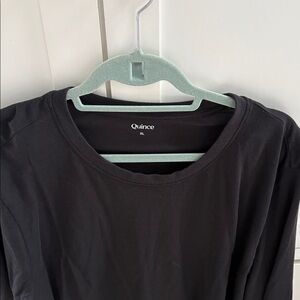 Quince black modal long sleeve tee XL